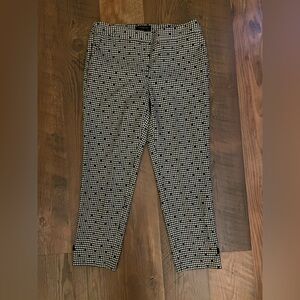 Talbots Black and White checkered polka dot petite dress pants